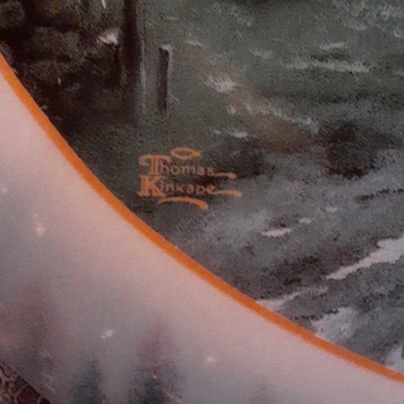 ๐*VINTAGE* LENOX ~KINKADE~ PEACEFUL RETREATS "MOONLIT LANE" WALL PLATE #517 A - Picture 8 of 12